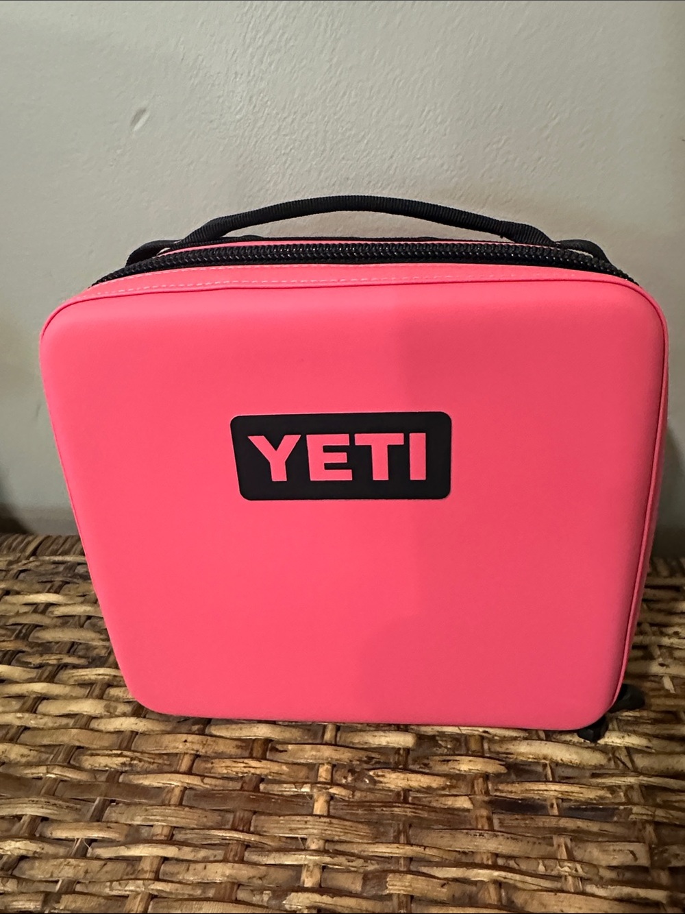 Yeti Hot Pink Lunchbox/Cooler Case with Black Logo and Handle